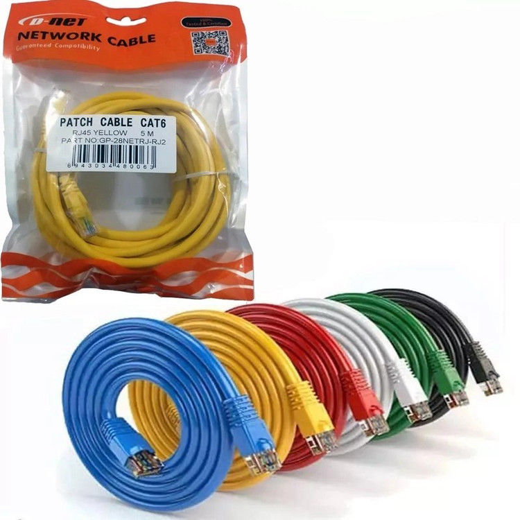 کابل شبکه دی-نت CAT6 طول ۵ متر