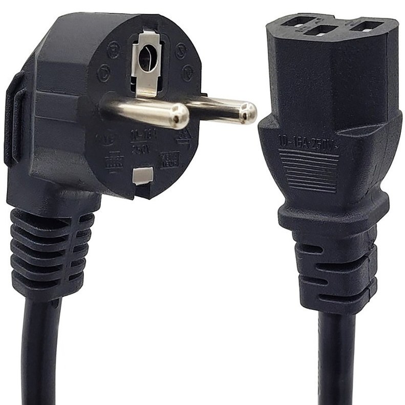کابل برق سه پین منبع تغذیه کامپیوتر مدل 75MM طول 1.5 متر