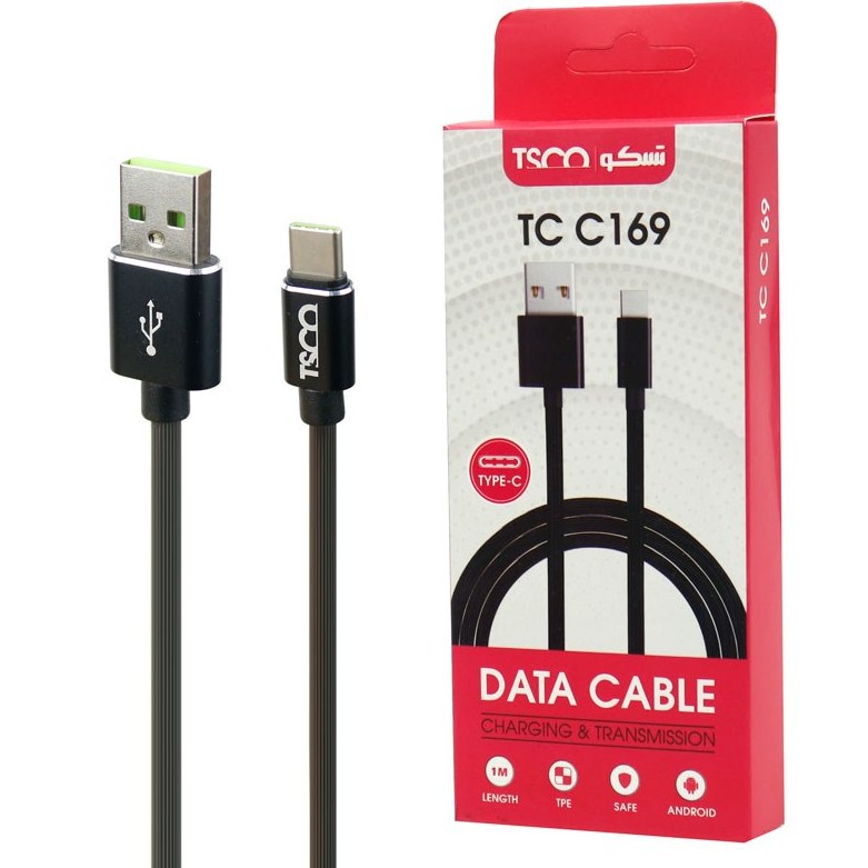 کابل تبدیل USB به USB-C تسکو مدل TC C169 طول ۱ متر