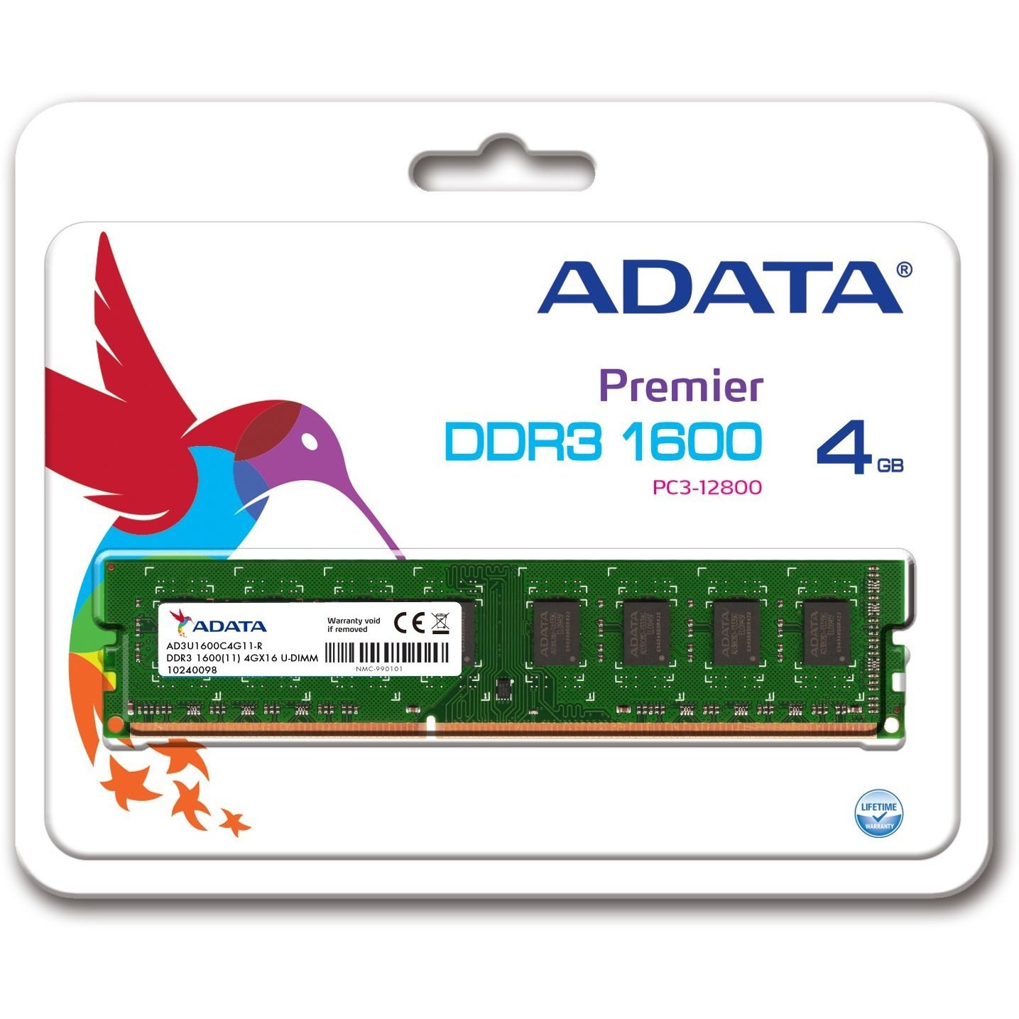 رم  دکستاپ ADATA 4GB DDR3 1600
