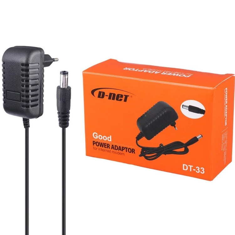 آداپتور مودم D-net DT-33 CKS-0920 9V 2A فیش درشت