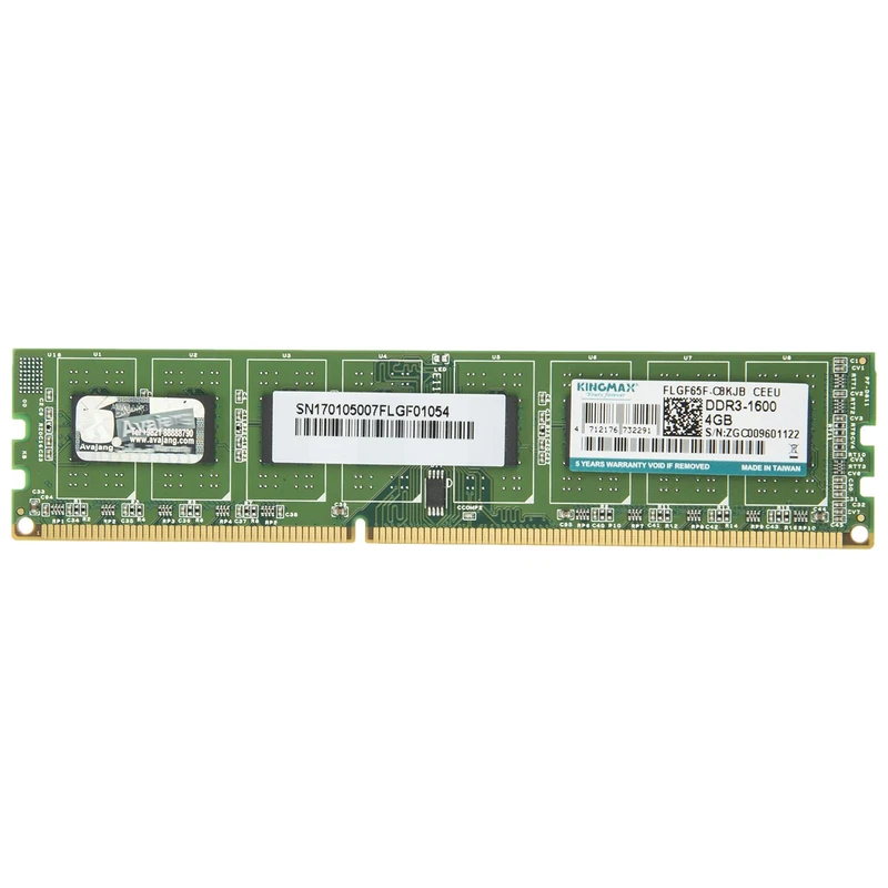 رم کینگ مکس FL GF65F-C8KJB ظرفیت ۴ گیگابایت DDR3 تک کاناله ۱۶۰۰ مگاهرتز(کارکرده)