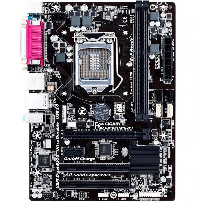 مادربرد گیگابایت مدل GA-H81M-S2PT سوکت LGA 1150 (کارکرده)
